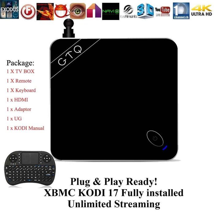 Kukele Metal Case Fully Unlocked Loaded PLUG & PLAY Ready XBMC/KODI 17 Fully Installed Android 5.1 Lollipop 4K...