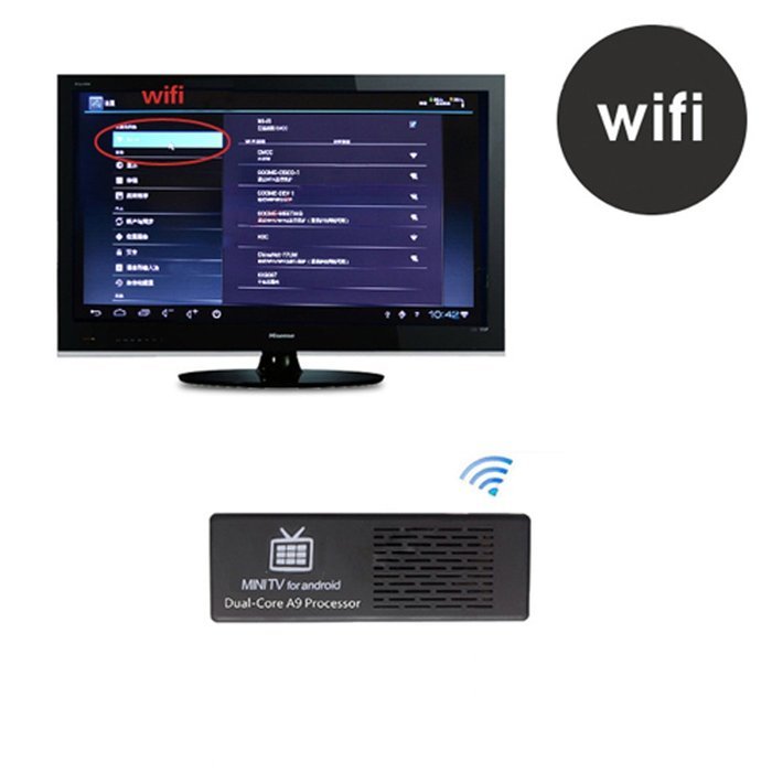 HDE Android 4.2 MK808B Bluetooth Mini PC Smart TV 8G Dual Core A9 Rockchip RK3066 HDTV Streaming Box N6