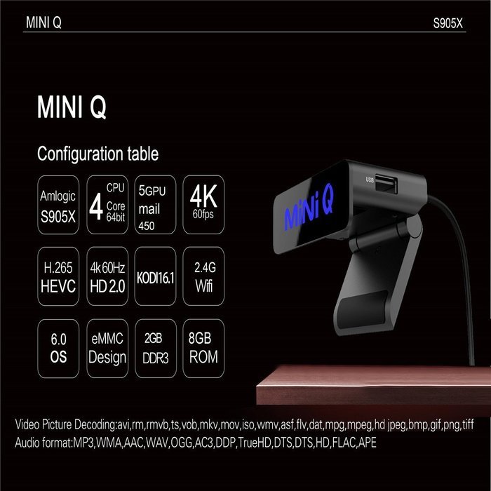 Smart TV Box, M.Way Amlogic S905X Android 6.0 TV Box Bluetooth 4.0 HD Octa-core 1GB+8GB 2.4GHz WiFi 3d 4k Streaming... N5