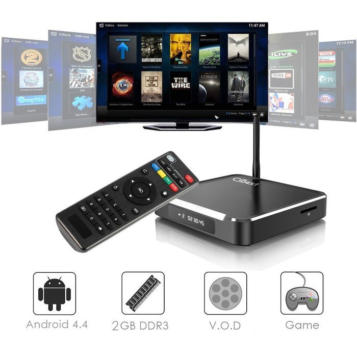 CiBest Android TV Box Android&nbsp;4.4&nbsp;Kikat Amlogic&nbsp; s812&nbsp;Quad&nbsp;core&nbsp;Cortex&nbsp;A9r4&nbsp;2GHz UHD 4K 3D-HD 1080p Fully Loaded... N5