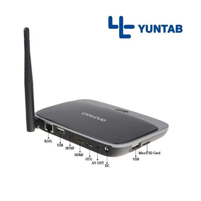 Yuntab Android TV Box CS918 Q7, Google Android 4.2 Quad Core 1.6Ghz 2G/8G External Wifi Antenna Ethernet Port...
