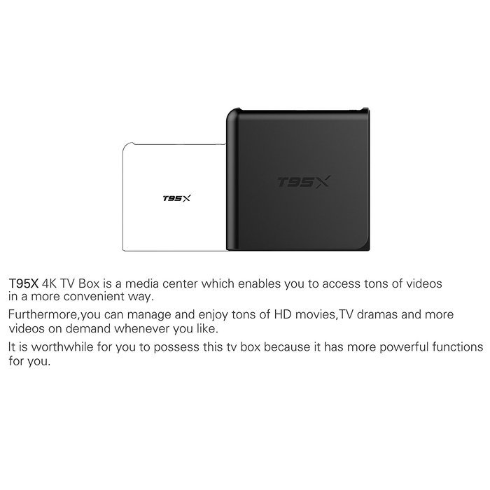 KOLOF S905X T95X TV BOX Android 6.0 KODI 16.1 1G 8G Quad Core Set Top Box N3