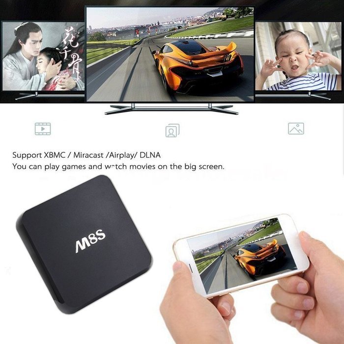 REDGO 4K XBMC KODi Full HD M8S Android Dual band 2.4G/5G wifi TV Box 2G RAM 8G ROM Quad Core Amlogic S812 Chipset... N7
