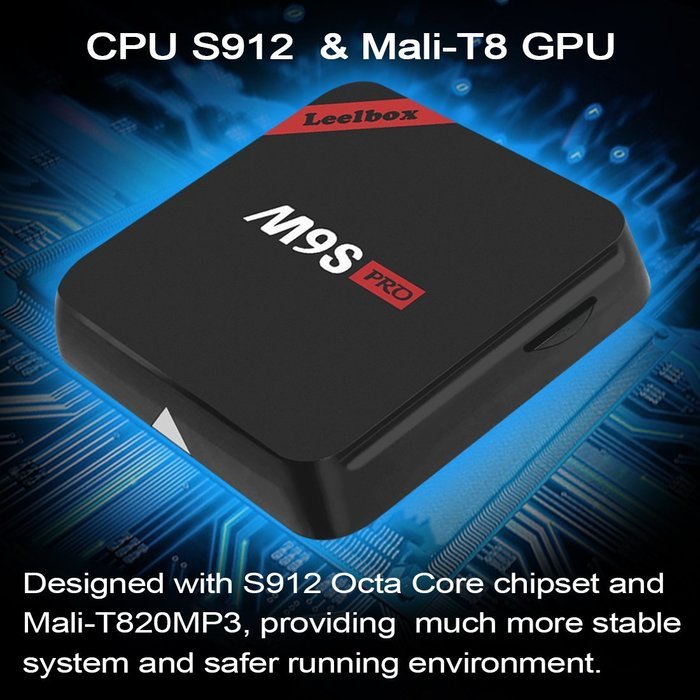 [Tailor-Made] Leelbox M9S Pro Android 6.0 TV Box 2GB RAM+16GB ROM S912 Octa-Core Preloaded Kodi 16.1 Bluetooth... N2