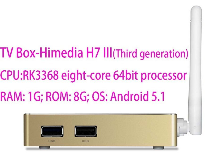 Luckymall Newest Metal Case HiMedia H7 III 3rd Generation Really 4K 3D UHD Android 5.1 TV Box smart Network Player... N2