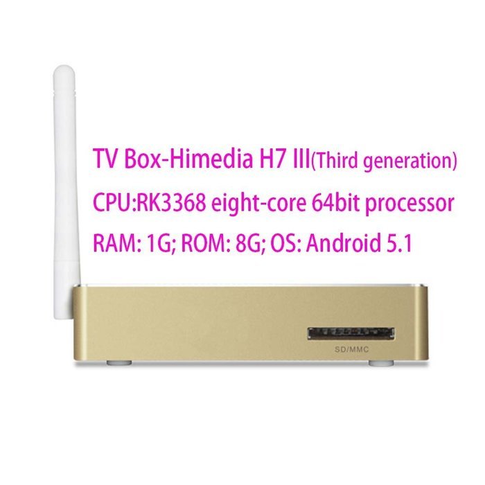 Luckymall Newest Metal Case HiMedia H7 III 3rd Generation Really 4K 3D UHD Android 5.1 TV Box smart Network Player... N3