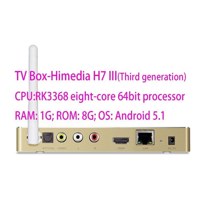 Luckymall Newest Metal Case HiMedia H7 III 3rd Generation Really 4K 3D UHD Android 5.1 TV Box smart Network Player... N4