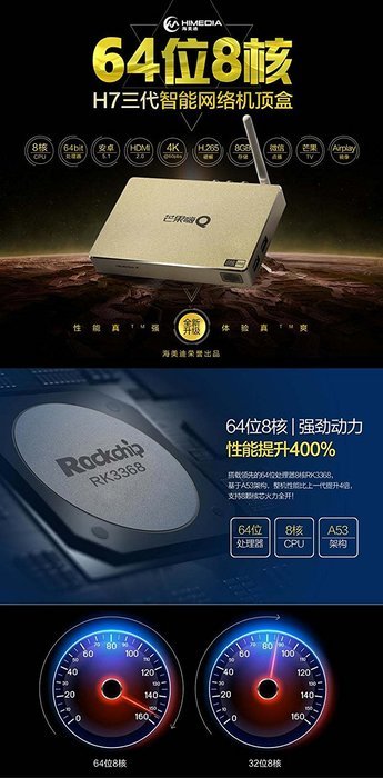 Luckymall Newest Metal Case HiMedia H7 III 3rd Generation Really 4K 3D UHD Android 5.1 TV Box smart Network Player... N7