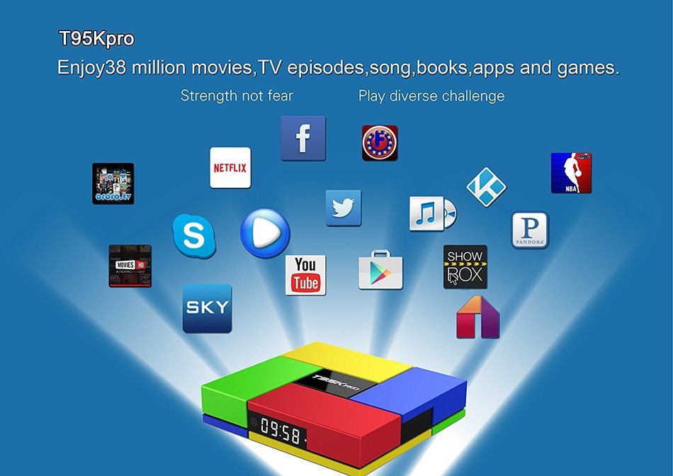 KOLOF T95K Pro Amlogic S912 TV BOX 2GB 16GB Octa Core Android 6.0 HD 4K 1080P 3D Streaming Media Players Support... N8
