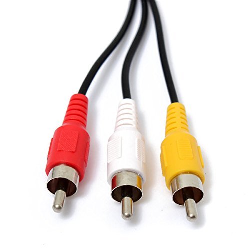 5ft/1.5m 2.5mm Jack Male Plug To 3 RCA Male Phono Audio Video AV Out Cable N3