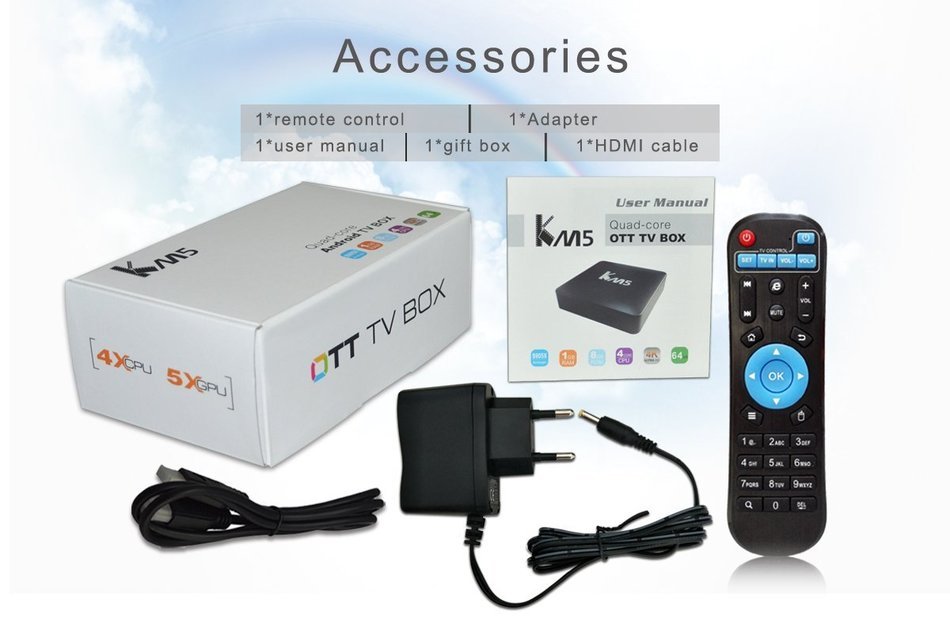 HUBEE NEXBOX Android 6.0 S905X chip 64-bit System Memory 1 +8, 2.4G Wifi 10/100M KODI 17.0 Compact TV Box N4