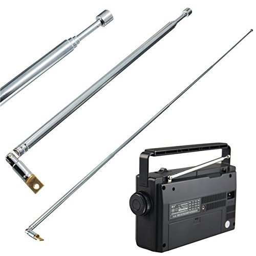 BephaMart Full-channel AM FM Radio Telescopic Antenna Replacement 63cm Length 4 Sections