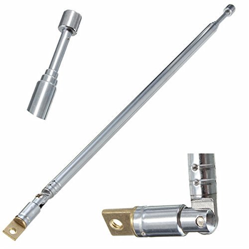 BephaMart Full-channel AM FM Radio Telescopic Antenna Replacement 63cm Length 4 Sections N3