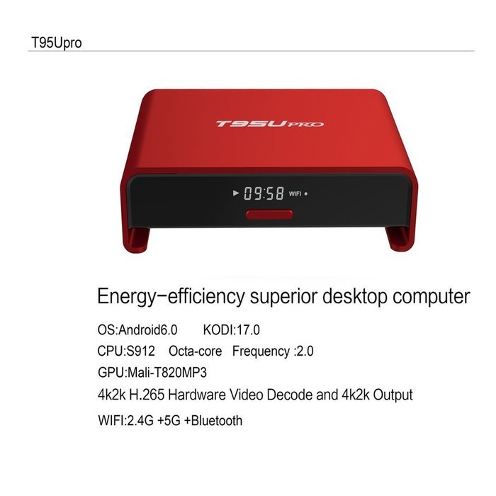 Edal Android 6.0 TV BOX, T95U Pro Kodi 16.1 Amlogic S912 Octa-core 2GB 16GB LAN 100M/1000M with Fully Loaded Unlocked... N2