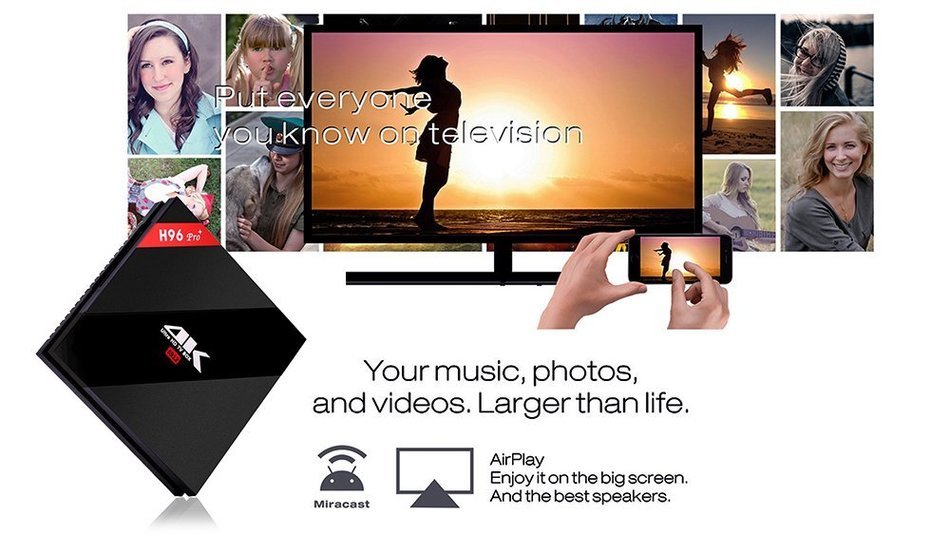 VIGICA H96 Pro Plus 3G 32G Android TV BOX 6.0 Amlogic S912 Octa core Streaming Media Player Wifi 2.4G/5G HDMI... N7