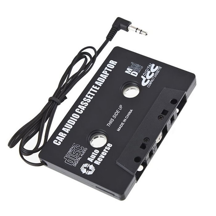 Generic 3.5mm CD quality Black cassette adapter