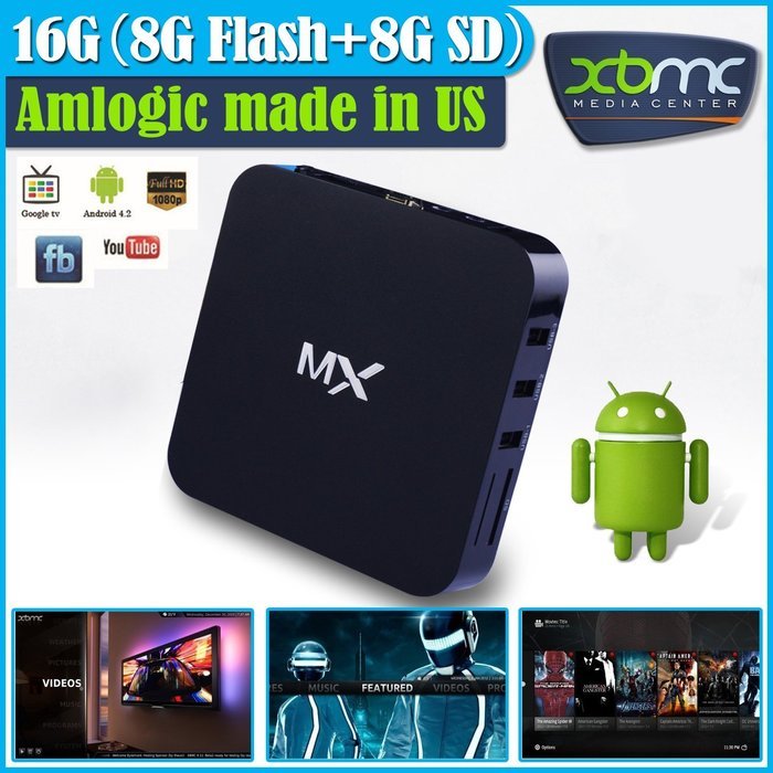 MX XBMC Smart Streaming Media Players DVB-T2 internet TV Box IPTV set top Android 4.2 Mini HTPC Jelly Bean set-top...