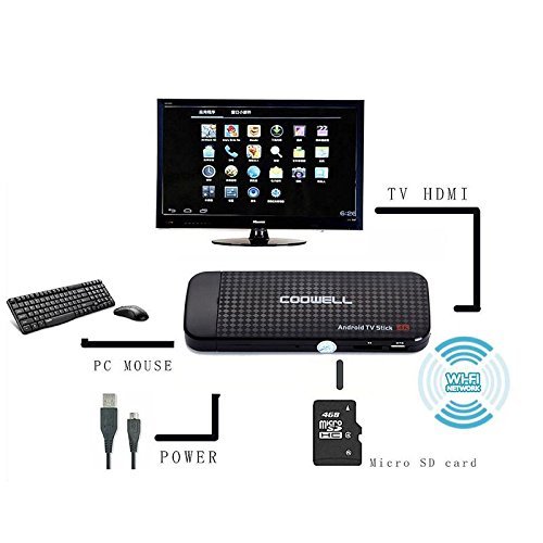 Bren SL Amlogic S905X Coowell V5 Quad-Core HDMI 2.0 Android 6.0 TV Box 1+8G Dongle 2.4G WIFI N3