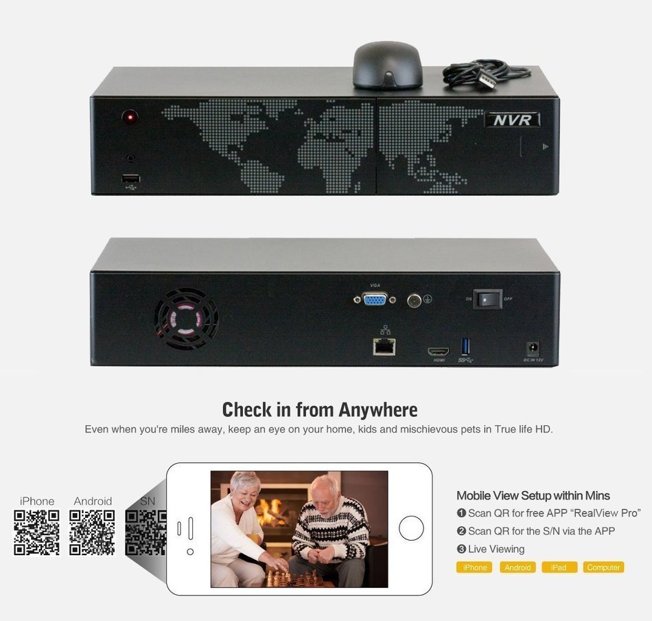 GW Security 16 Channel HD 1080P NVR Security Network Video Recorder Built-P2P Support Onvif for Max 5MP IP Camera... N2