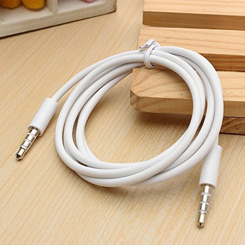 BephaMart 4 Pole 1m 3.5mm Male Record Car Aux Audio Cord Headphone Connect Cable
