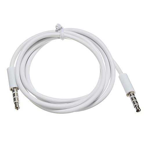 BephaMart 4 Pole 1m 3.5mm Male Record Car Aux Audio Cord Headphone Connect Cable N2