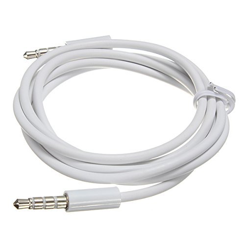 BephaMart 4 Pole 1m 3.5mm Male Record Car Aux Audio Cord Headphone Connect Cable N3