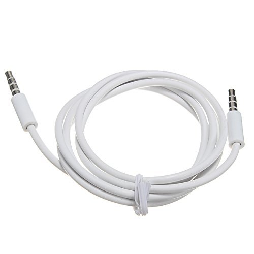 BephaMart 4 Pole 1m 3.5mm Male Record Car Aux Audio Cord Headphone Connect Cable N4