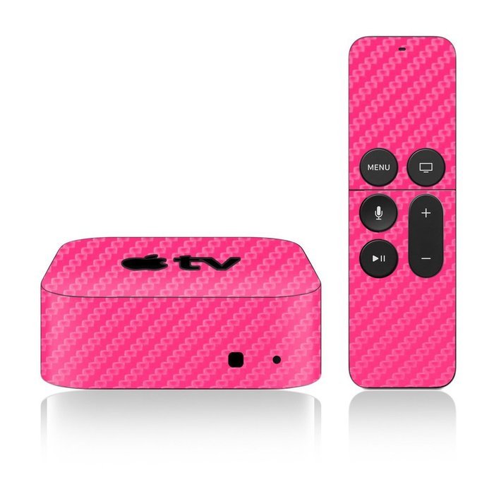 iCarbons Pink Carbon Fiber Skin for Apple TV 4th Gen. / Remote Skin Included 4th Generation
