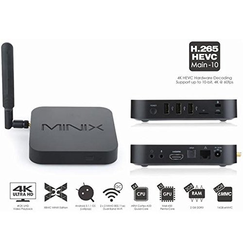 MINIX NEO U1 Android 5.1.1 Amlogic S905 Quad Core 2GB/16GB 4K Kodi 16.0 Bluetooth 4.1 Dual Band WIFI Google TV...