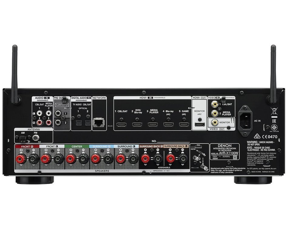 Denon AVR-X1100W Bundle 7.2 Channel Full 4K Ultra HD A/V Receiver with Bluetooth and Wi-Fi + Paradigm Cinema 100... N3
