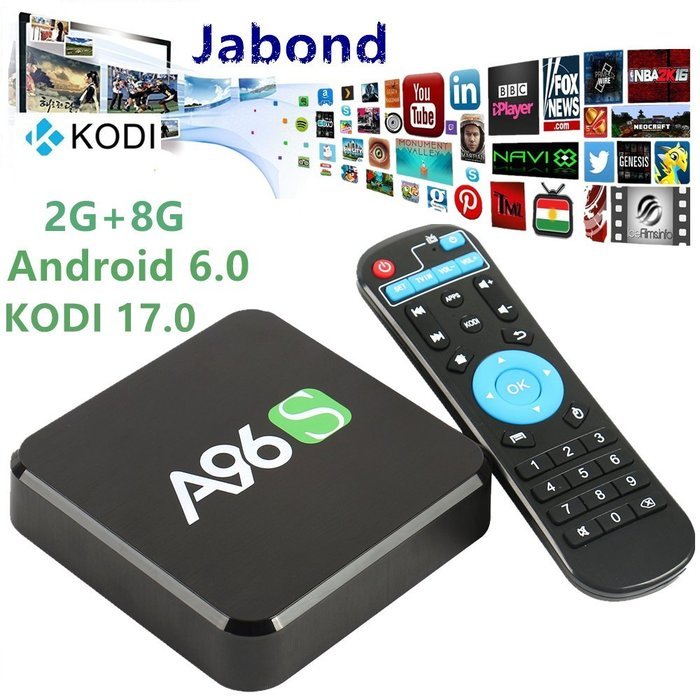 [2016 Jabond Latest A96S] Android 6.0 Newest KODI(XBMC) 17.0 Set Top Smart TV Box Full Loaded 2G RAM 8G ROM Amlogic...