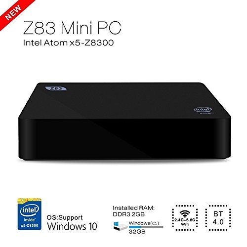 Vipwind Z83 Windows 10 Intel Atom X5-Z8300 2G/32G TV Box XBMC 1000M LAN Wifi Miracast Airplay DLNA Bluetooth TV... N4