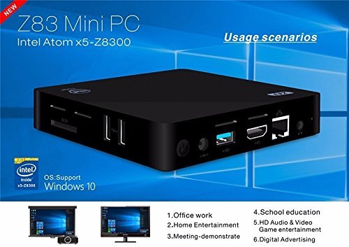 Vipwind Z83 Windows 10 Intel Atom X5-Z8300 2G/32G TV Box XBMC 1000M LAN Wifi Miracast Airplay DLNA Bluetooth TV... N6