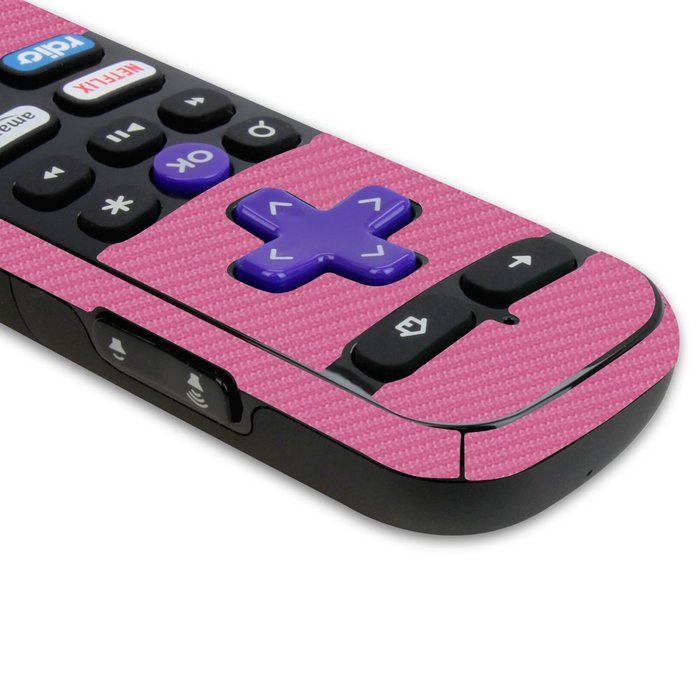 Skinomi TechSkin - Roku 4 Pink Carbon Fiber Full Body Skin / Front & Back Wrap Clear Film / Ultra HD and Anti-Bubble... N4