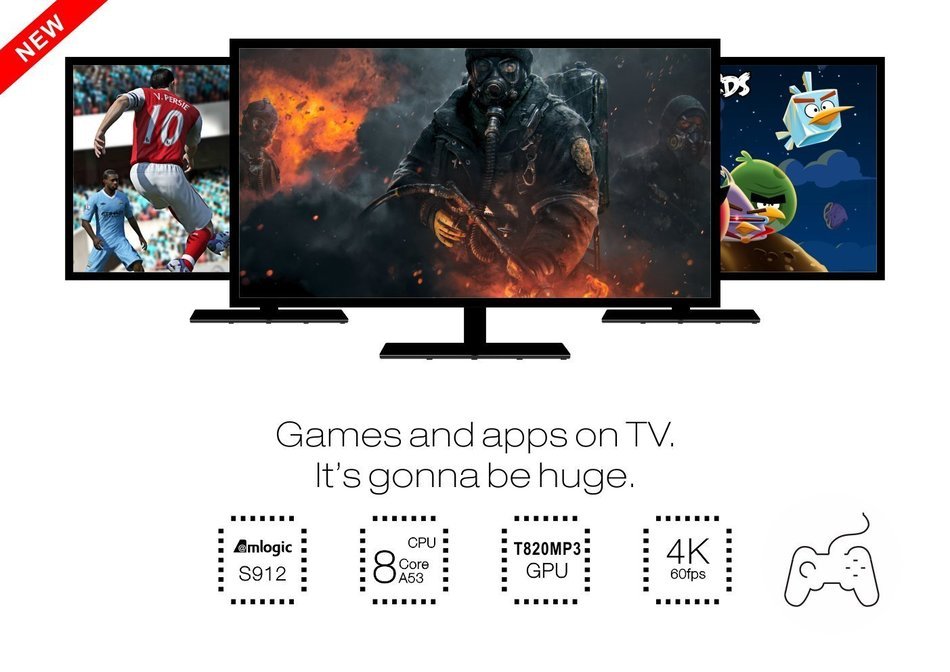 ELEGIANT Streaming Media Player - Built-in Amlogic S912 Octo-core [2G+16G 4K HD WIFI 1000M LAN] Android 6.0 OS... N5