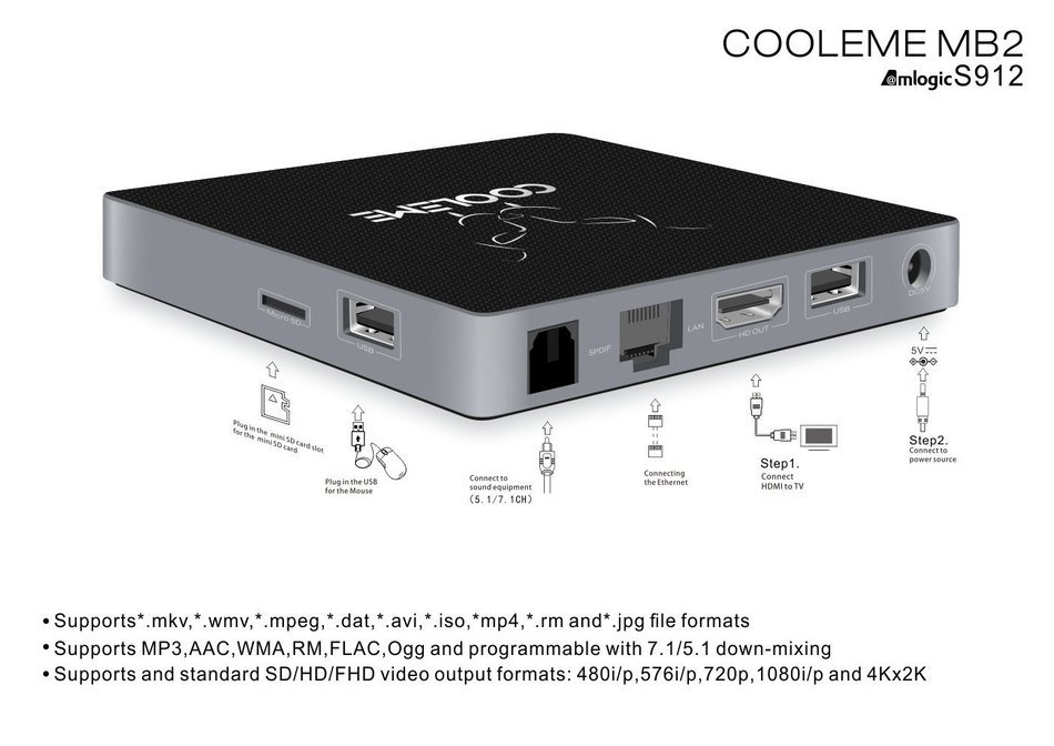 ELEGIANT Streaming Media Player - Built-in Amlogic S912 Octo-core [2G+16G 4K HD WIFI 1000M LAN] Android 6.0 OS... N6
