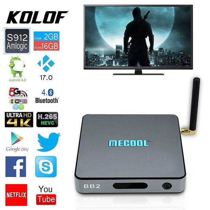 Kolof Bb Android Ott Tv Box Amlogic S Octa Core Kodi G G Streaming Media Player