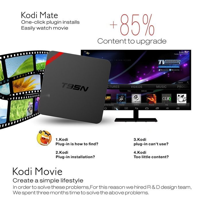 ELEGIANT T95N MX2 Android OS Network Wireless High-definition TV Set-top Box Supports Dolby with Remote Control... N3