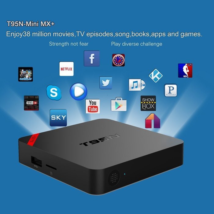 ELEGIANT T95N MX2 Android OS Network Wireless High-definition TV Set-top Box Supports Dolby with Remote Control... N5