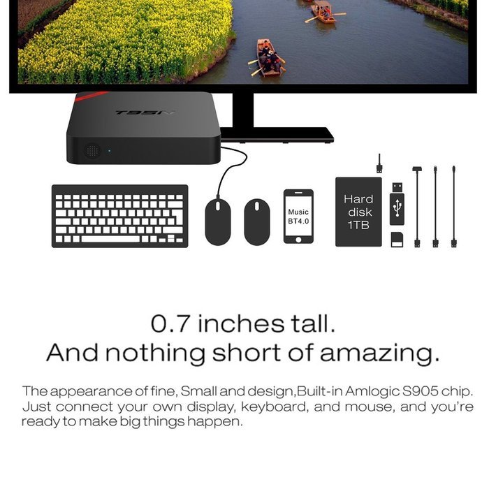 ELEGIANT T95N MX2 Android OS Network Wireless High-definition TV Set-top Box Supports Dolby with Remote Control... N7