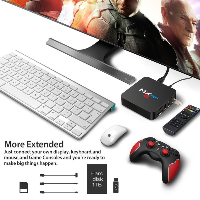 Yongf MX Pro Amlogic S905 Chipset Android 5.1 Lollipop OS Quad Core 1G/8G 4K Google Streaming Media Player TV... N3