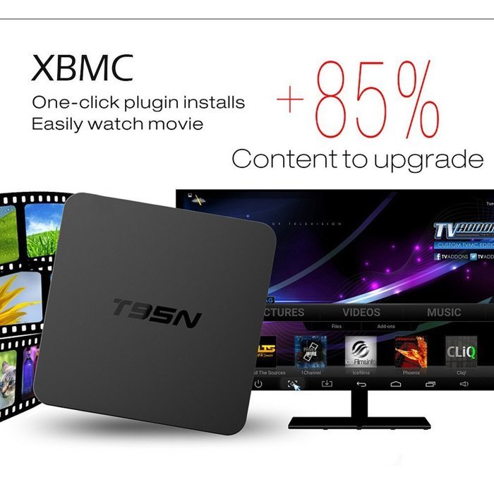 Vipwind Mini MX T95N Android 5.1 4K Smart Android TV Box Kodi 16.0 S905 Quad-Core Mali-450 5-Core GPU Memory 1G... N8