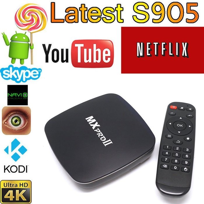 Soogoo MX pro II Amlogic S905 Quad Core Kodi Android TV Box Android 5.1 Lollipop 4K Full Loaded Smart Media Player N6