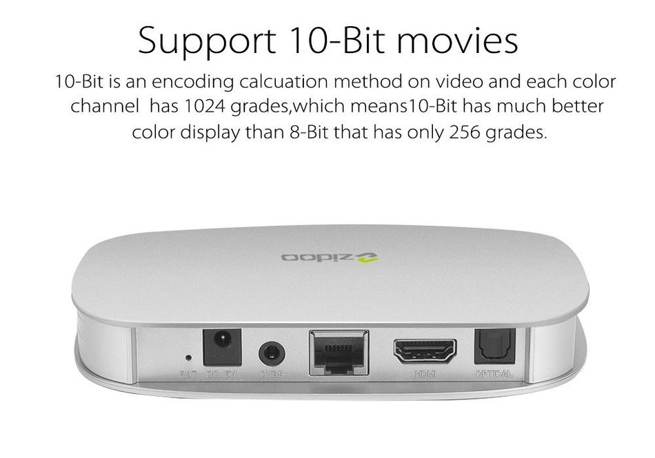 Zidoo X5 Android TV Box - 4K x 2K, H.265, Android 5.1, Penta Core Amlogic S905 CPU, Kodi, Airplay, DLNA, Miracast N2
