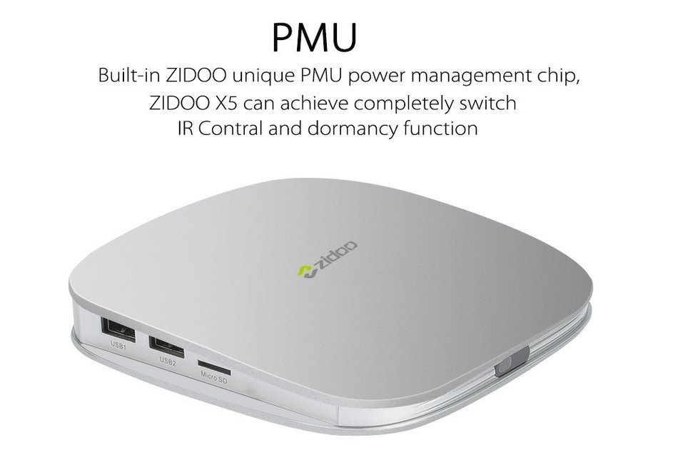 Zidoo X5 Android TV Box - 4K x 2K, H.265, Android 5.1, Penta Core Amlogic S905 CPU, Kodi, Airplay, DLNA, Miracast N3