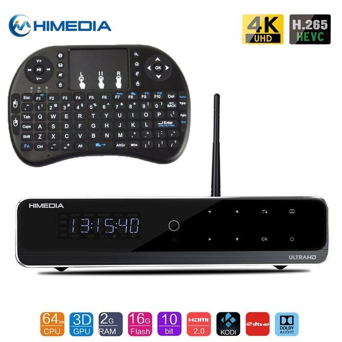 HiMedia Q10 PRO Quad-Core 4K TV BOX HEVC H.265 Android 5.1 UHD Media Player with KODI Netflix Home Theater Movie...