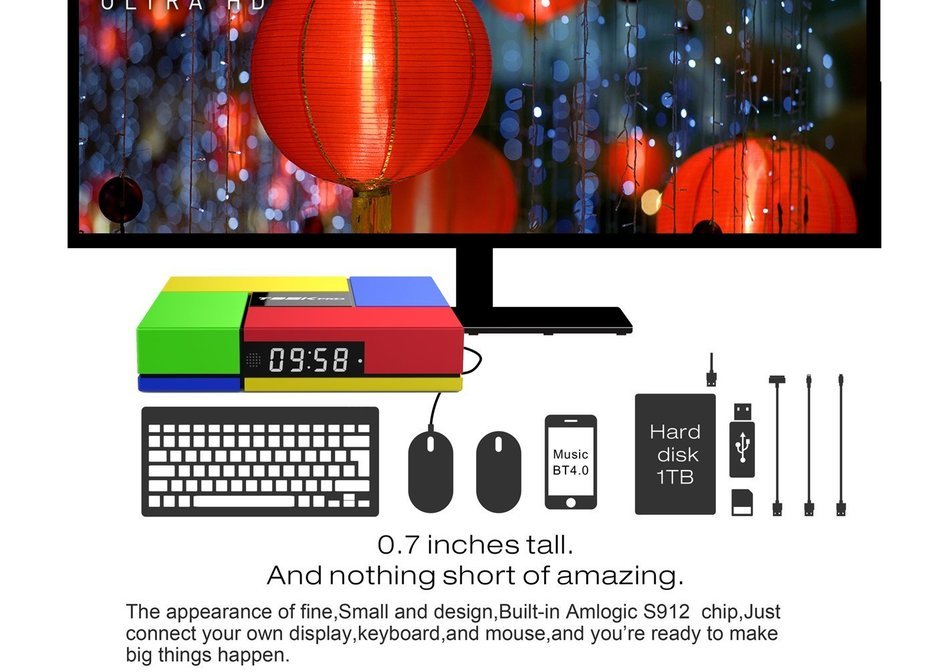 Henscoqi T95K Pro Amlogic S912 Octa Core 2G DDR3/ 16G EMMC Android 6.0 Marshmallow TV Box with Kodi Dual Band... N5
