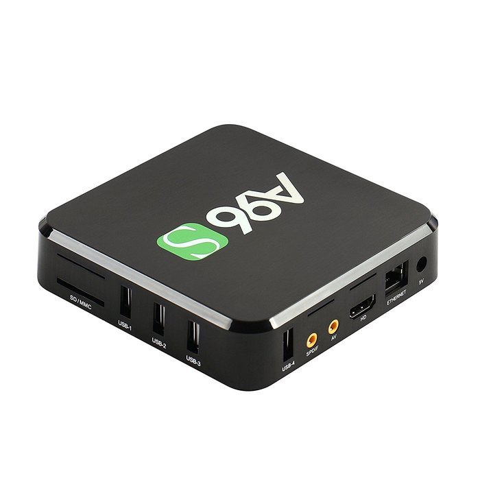 A96S Tv Box Android 6.0 Amlogic S905X CPU Cortex-A53 Mali-450 GPU 2G/8G UHD 4K2K HEVC H.265 1080P Streaming Media... N2