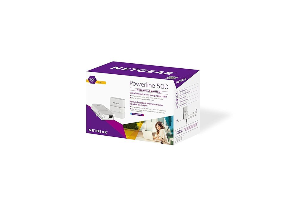 NETGEAR Powerline 500 1-Port Essentials Edition Starter Kit (XAVB5221) N5