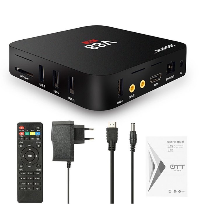 Vipwind V88 Smart Android 5.1 TV Box RK3229 Quad Core KODI 16.1 XBMC 4K 1G RAM 8G EMMC WiFi H.265 Set Top Box... N3